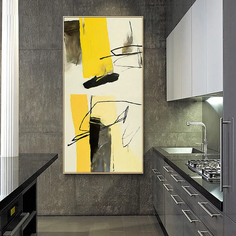 

Hot Modern Minimalist Abstract Decorative Painting Entrance Wall Painting Restaurant Mural Office Painting Painting Canvas Oil
