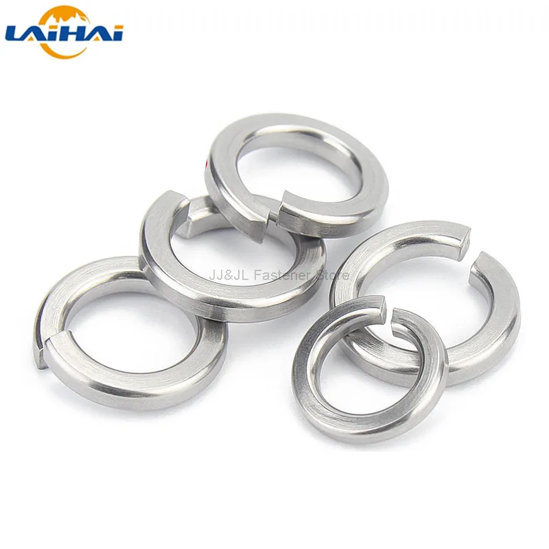 

2/5/10/50/100pcs GB93 A2 304 Stainless Steel Spring Split Lock Washer Elastic Gasket M1.6 M2 M2.5 M3 M4 M5 M6 M8 M10 M12 M16 M24