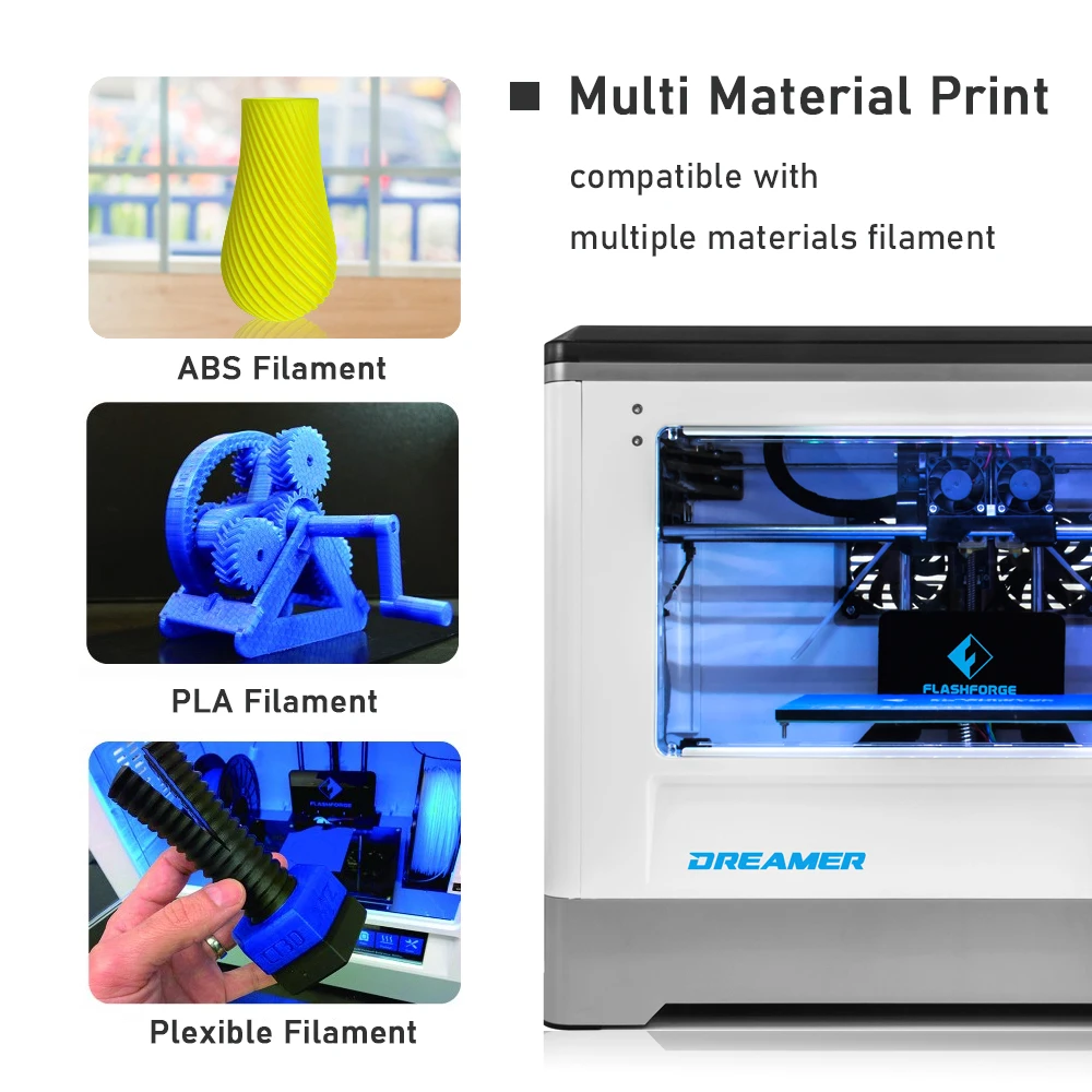 3D-принтер Flashforge Voxelab суперпредложения двойной экструдер Dreamer Creator Pro ЖК-дисплей