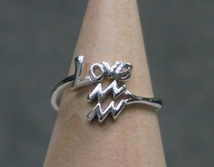 Женское регулируемое Открытое кольцо из серебра 925 пробы с созвездиями зодиака |