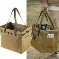 outdoor storage bag camping storage tool bag folding tote bag camping firewood bag picnic tableware barbecue cutlery organizer