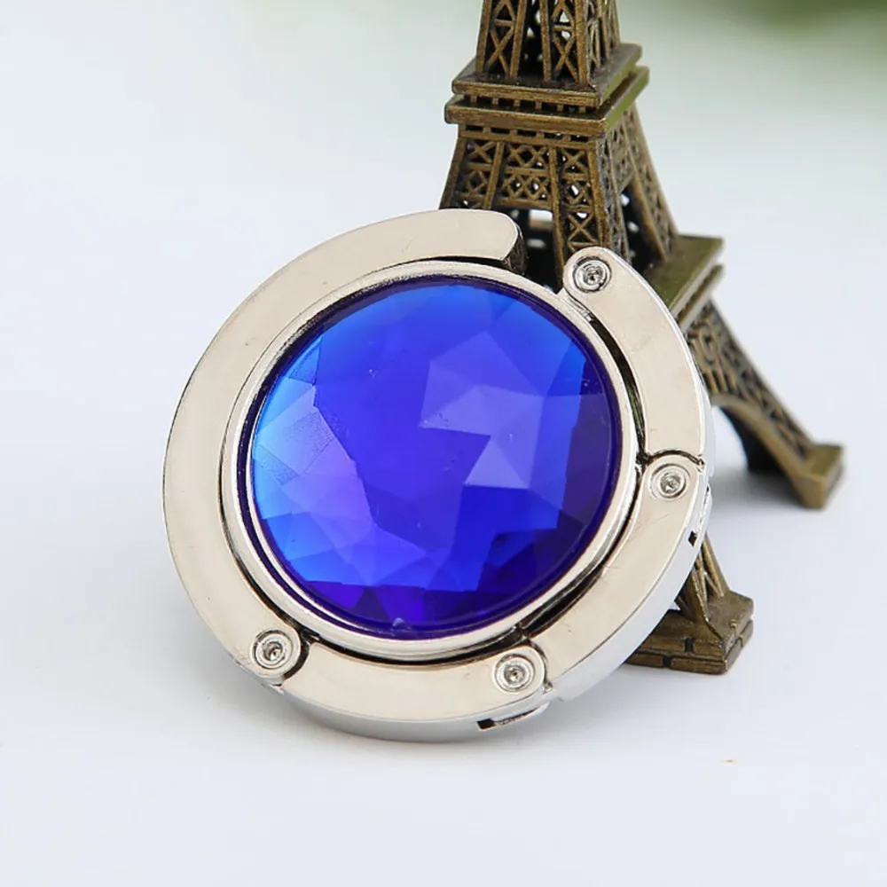 Dark Blue Портативная складная сумка, кошелек, крючок, вешалка для сумки, кошелек, крючок, держатель для сумки, сумка, складной крючок для стола - Цвет: Dark Blue