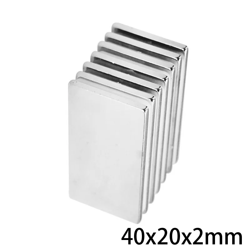 Редкоземельные магниты 40x20x2 мм 5 ~ 50 шт. длинный квадратный прямоугольный магнит