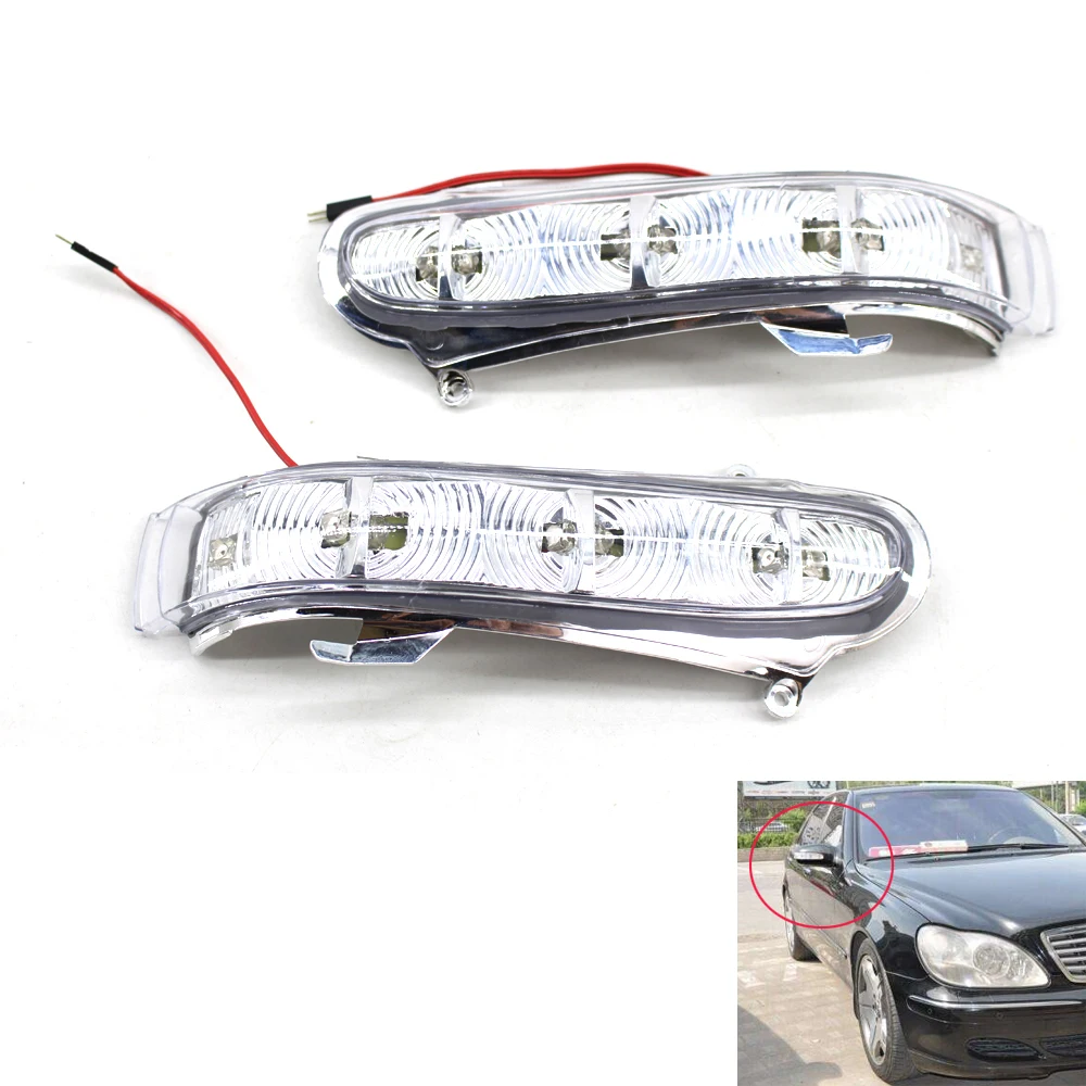 

2 Pcs Car Turn Signal Lights Rearview Mirrors Indicators for Benz S Class W220 S320 S350 S500 S600 1999-2002