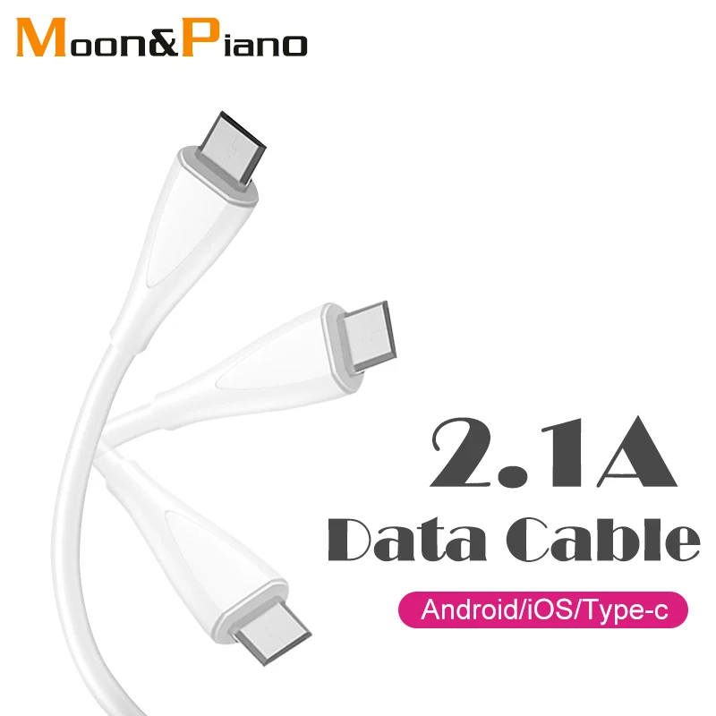 2.1A USB Data data wire 1m Android Type-c White Color Fast Charge lines Transmission Mobile Phone Charging Cable | Мобильные