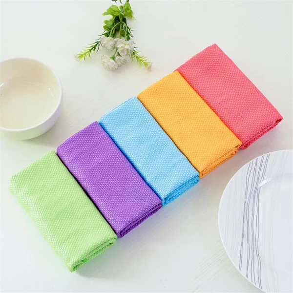 3 PCS Kitchen Cleaning Cloth Car Rags Highly Absorbent Microfiber Towels dish for Window Glass Dish Pezza per pulire RT99 | Дом и сад