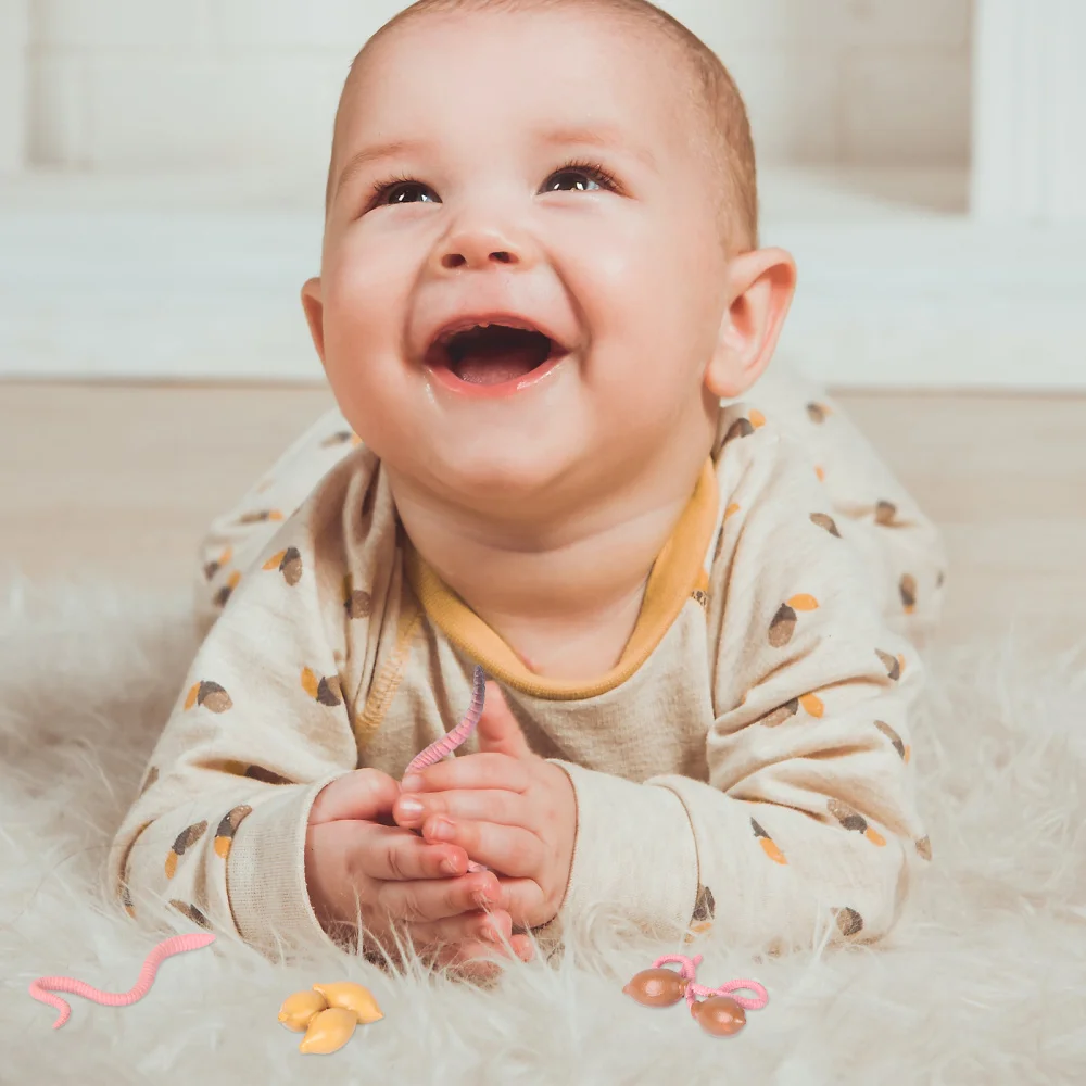 

4Pcs Earthworms Figurine Crafts Animal Model for Kindergarten (Random Color)