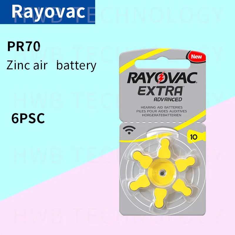 1pack(6 batteries) Genuine original PR70 P10 A10 S10 zinc air button battery for Hearing aid free shipping | Электроника