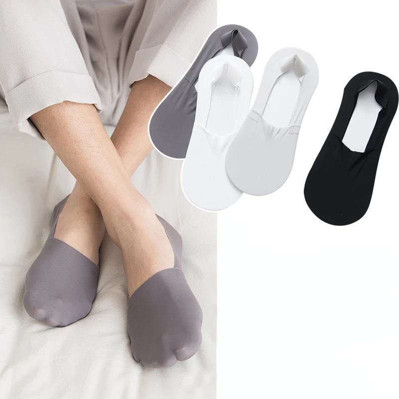 Носки мужские летние однотонные из вискозы носки невидимки тапочки 4