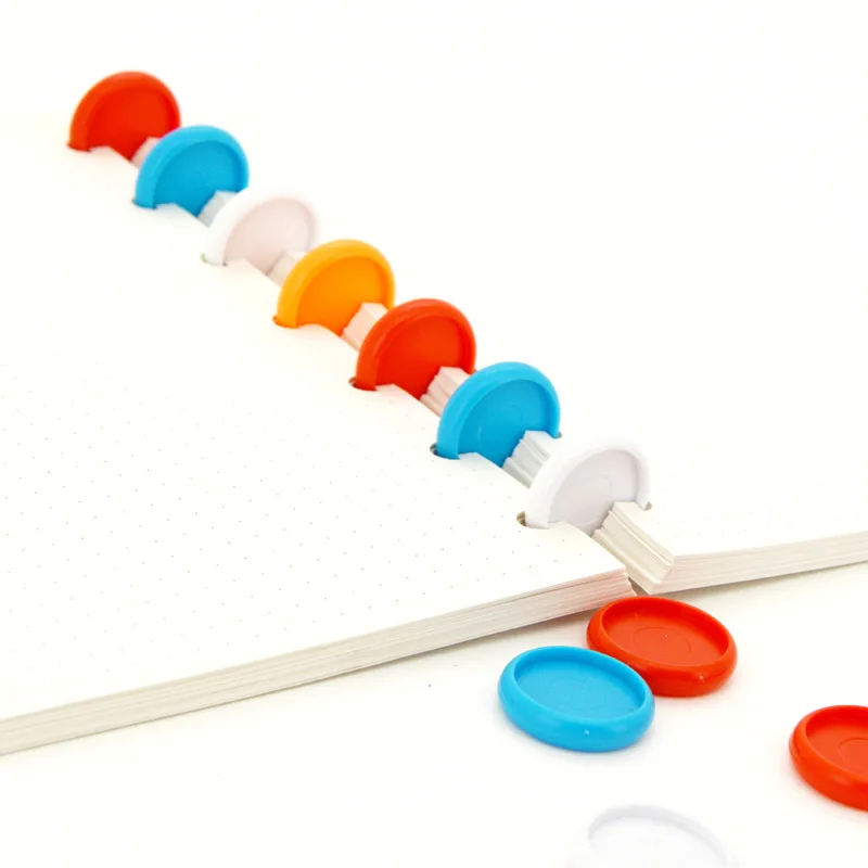 12pcs 28mm Plastic Binding Discs DIY Notebook Binder Ring Color Loose Leaf Round Disc Arc Book Hoop Rings Office Supplies | Канцтовары