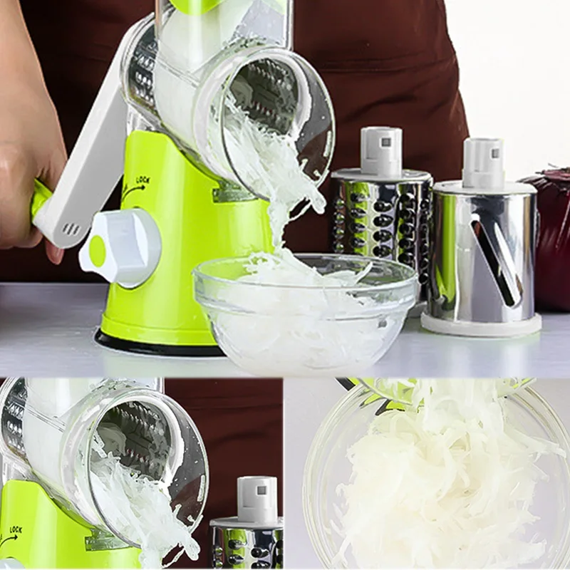 

Multifunction Manual Round Vegetable Cutter Slicer Grater Shredder Kitchen Tools