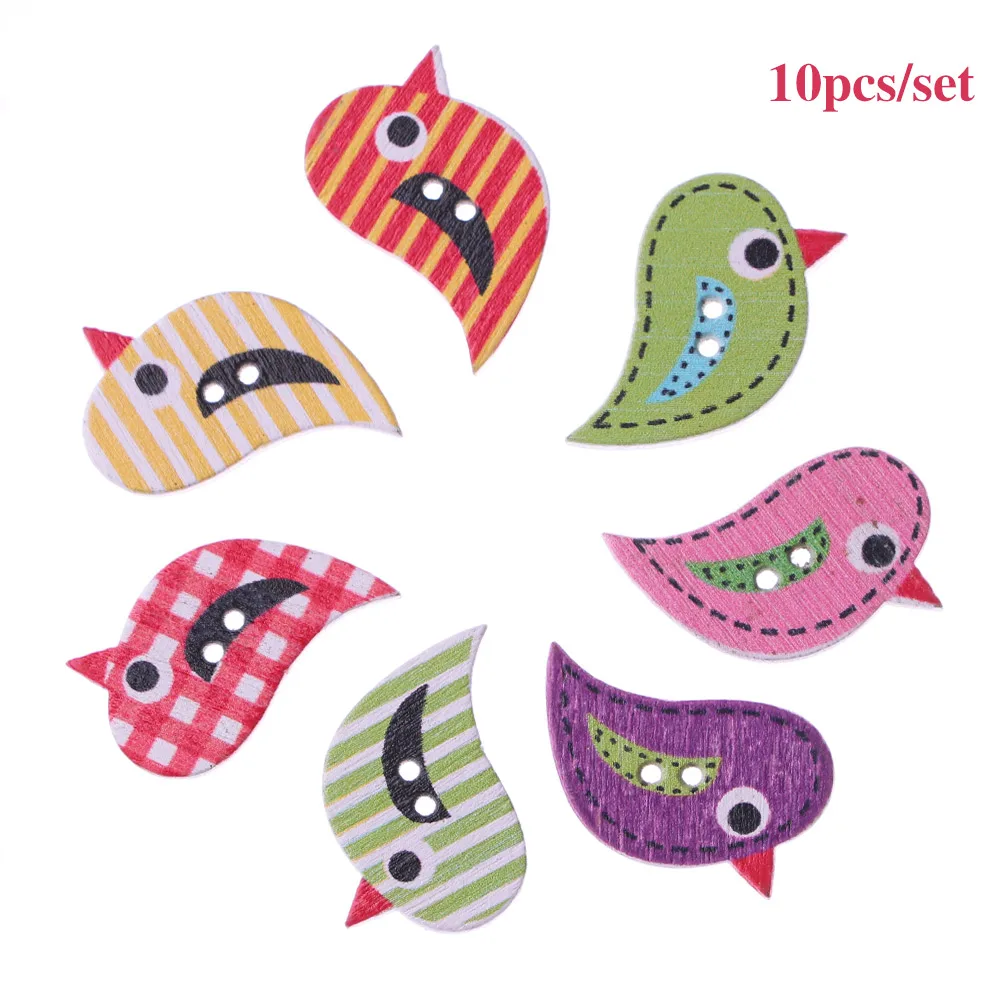 10 шт./1 набор деревянные пуговицы с 2 отверстиями|Пуговицы| |