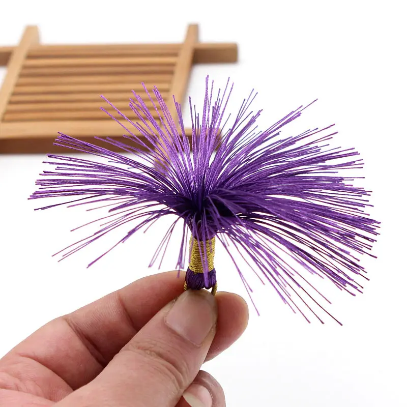 5 шт./упак. 80 мм золотистыми кисточками и затягивающей веревочки украшенные