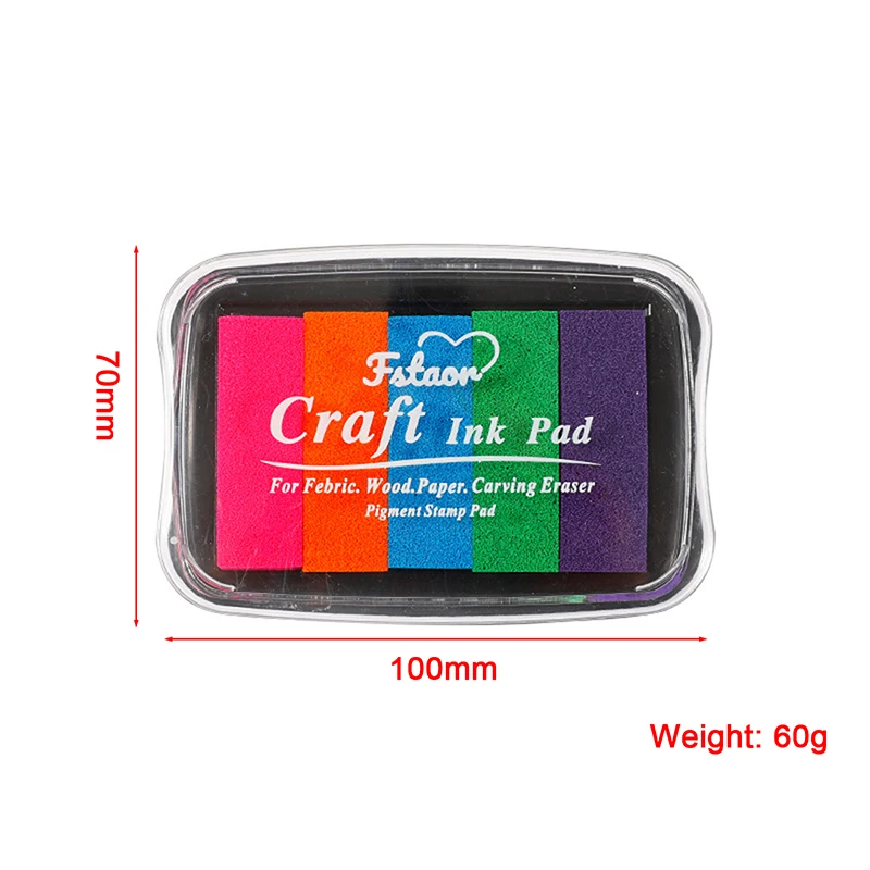 

5 Color Ink Pad Gradient Color Inkpad Finger Painting Inkpad Stamps for Scrapbooks Photo Albums DIY Decorative