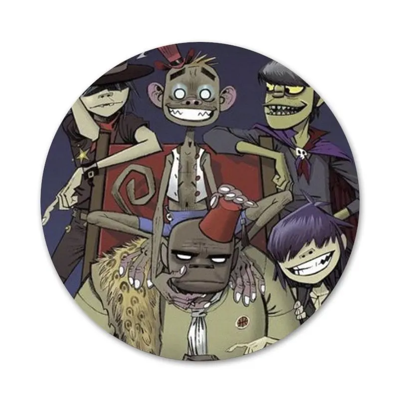 Gorillaz лодка Illust музыка Значки Металлические для фотографий | Дом и сад