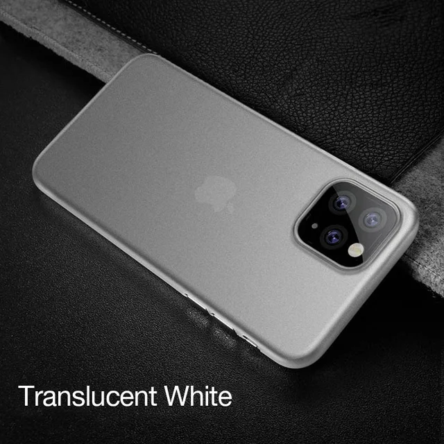 Translucent White Чехол CAFELE PP для iphone 11 pro max x, Ультра Тонкие Матовые чехлы для Apple iphone 11 pro, модная задняя крышка - Цвет: Translucent White