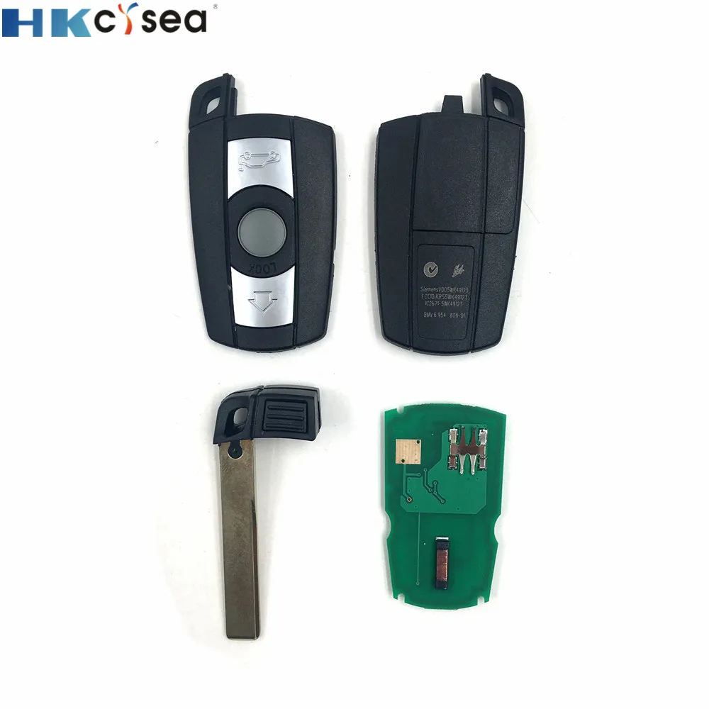 HKCYSEA 3 кнопки складной дистанционный ключ для автомобиля с 315/433/868 МГц ID7944 чип BMW 3/5
