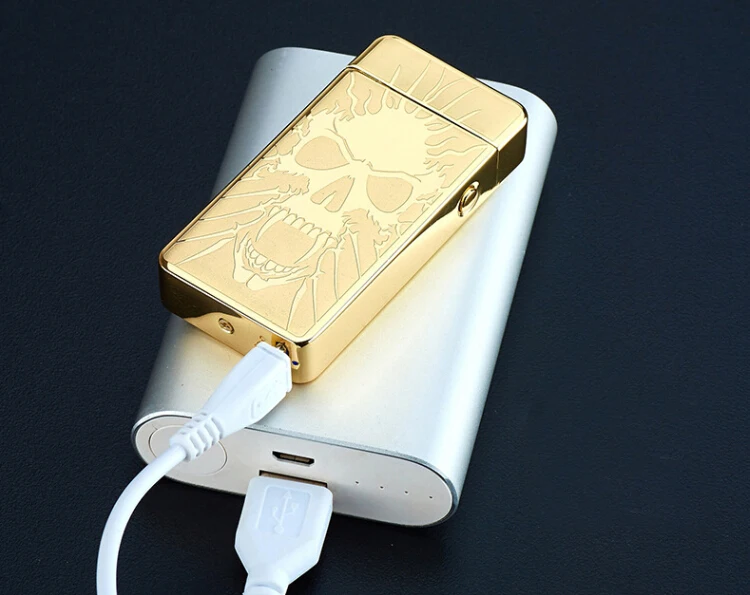 Металлическая импульсная однодуговая зарядка через usb ветрозащитная перезаряжаемая Зажигалка для сигар 10 стилей креативные безопасные зажигалки для электронных сигарет