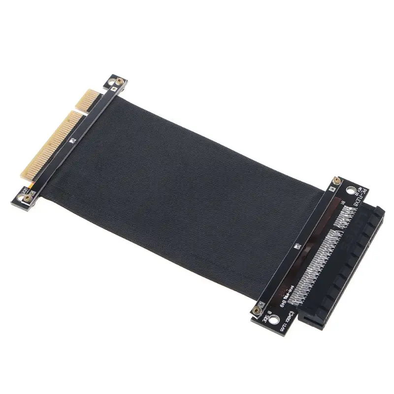 

10cm PCI-e PCI Express 8X to 8X Extension Cable with Gold-Plated Connector 180 Degree Line Cord 32CB