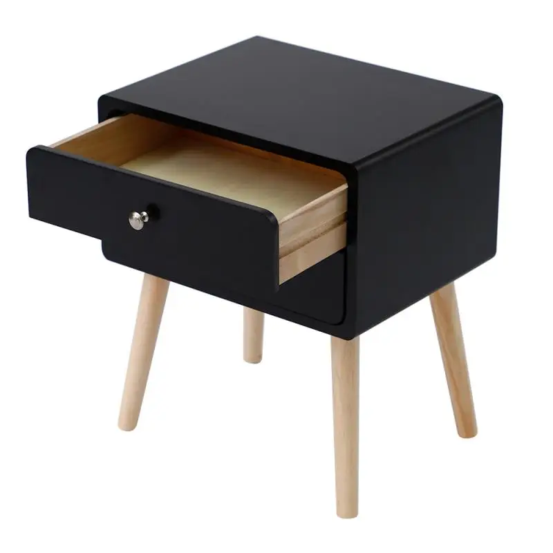 

Bedside Table Nightstand Modern Storage Bedroom Home Furniture 1/2 Drawers Chest Simple Modern Bedstand Dressers For Bedroom HWC