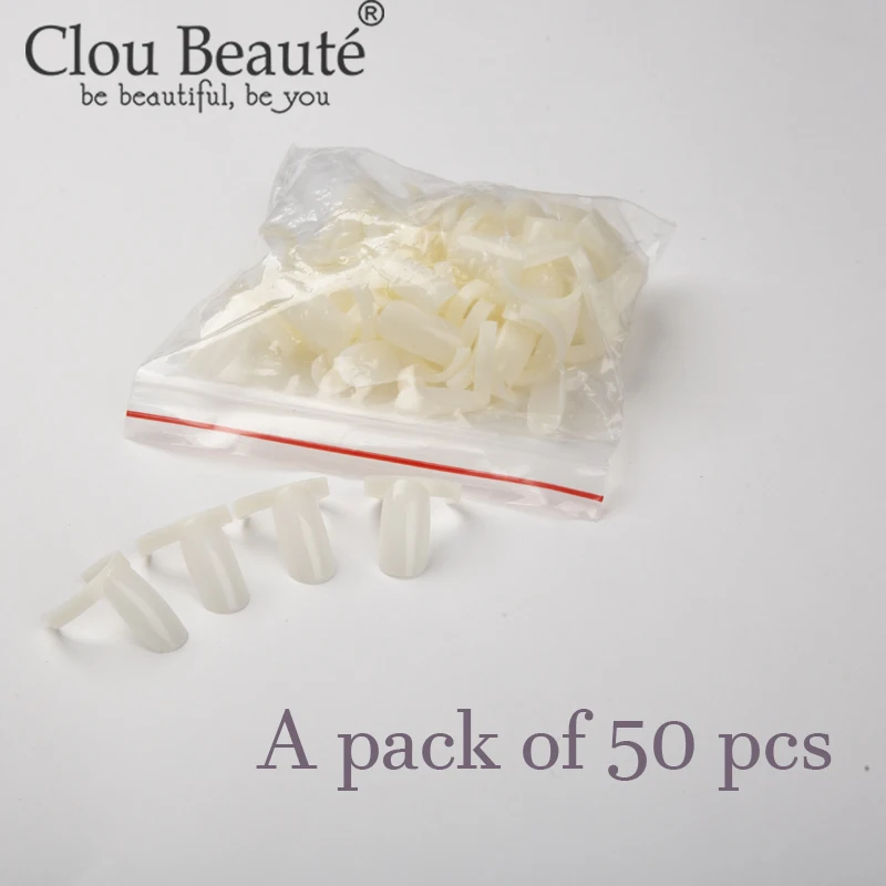 

Clou Beaute 50 Tips Sticks Nail Art Practice Acrylic Professional Nail Polish Colours Display Natural Colors Rings