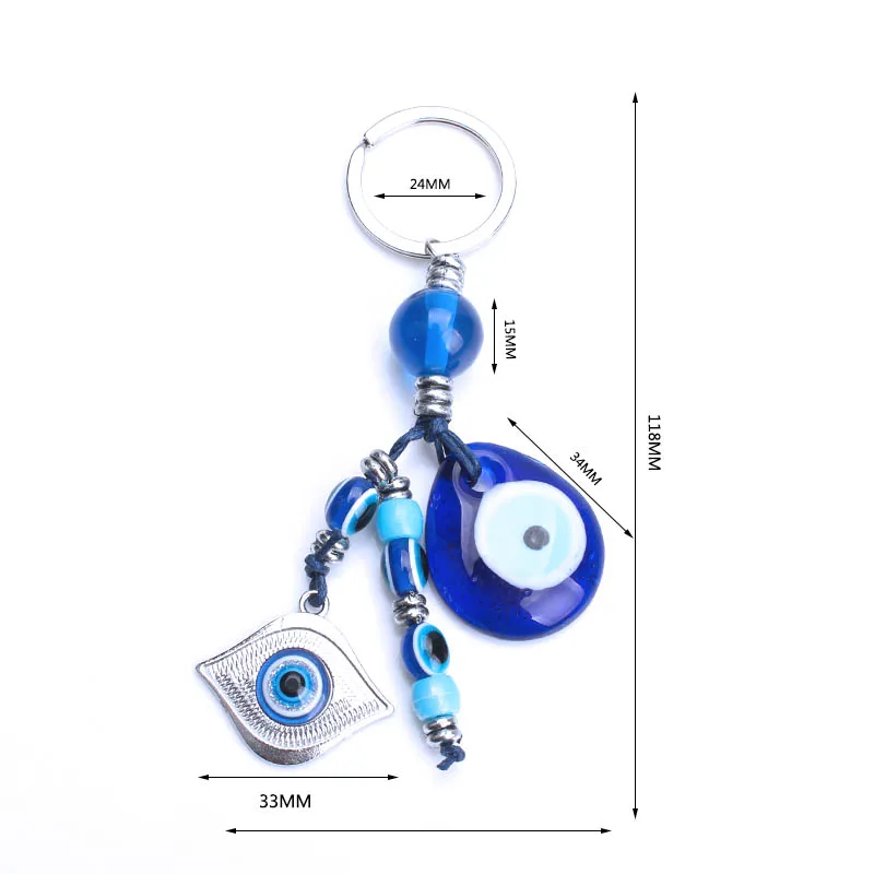 Брелок Lucky Eye Blue Evil из стекла сплав кисточка Сова брелок ручная работа