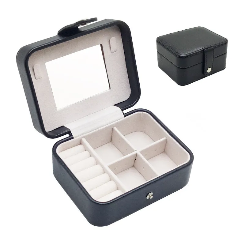 Портативная шкатулка для ювелирных изделий простой компактный дорожный бокс