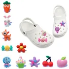 1-5 шт. Симпатичные Подвески для обуви из ПВХ для девочек аксессуары для конфет, тортов, сабо, яблони, вишни, цветы, украшения, кролик, олень, сандалии, украшения