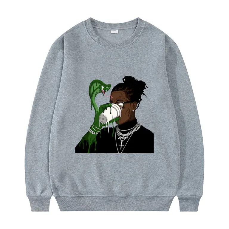

Trap Rap Young Thug Print Sweatshirt Hip Hop Harajuku Pullover Men Casual Tops Women Oversized Sweatshirts Comfortable Tracksuit