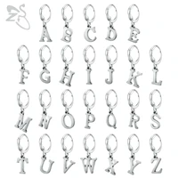 zs 2 pcslot 316l stainless steel drop earrings capital letter a z earring for women daily wear boucle doreille femme 2019 gift