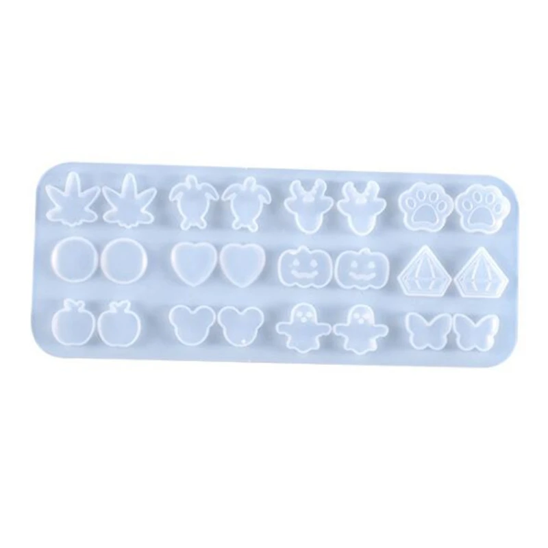 

Crystal Epoxy Resin Mold Ear Studs Silicone Mould DIY Crafts Jewelry Earring Pendant Making Tool HX6F