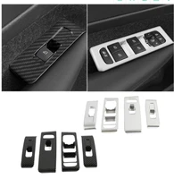 for volvo xc40 2019 2020 2021 inner door armrest window lift switch button panel frame cover trim silver carbon fiber color