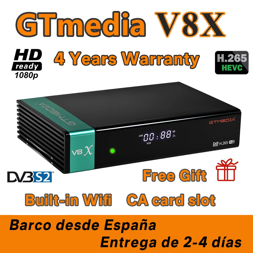 Приемник Gtmedia V8X FTA спутниковый ресивер DVB S2/S2X full hd h.265 обновление gtmedia V8 nova