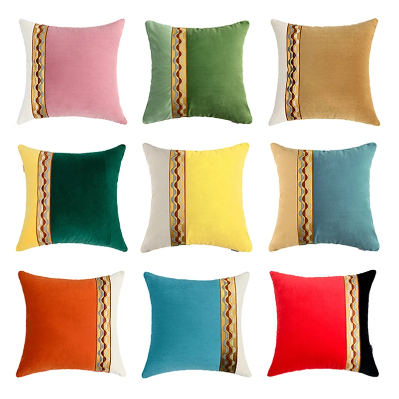 

High-quality Luxury Decor Cushion Cover Velvet Modern Sofa Pillowcase for Couch, Living Room Bedside, 60x60/50x50/40x40/45x45cm