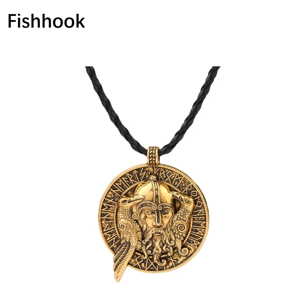 Рыболовный крючок оригинальное ожерелье с двумя птицами внутри Мужская веревка