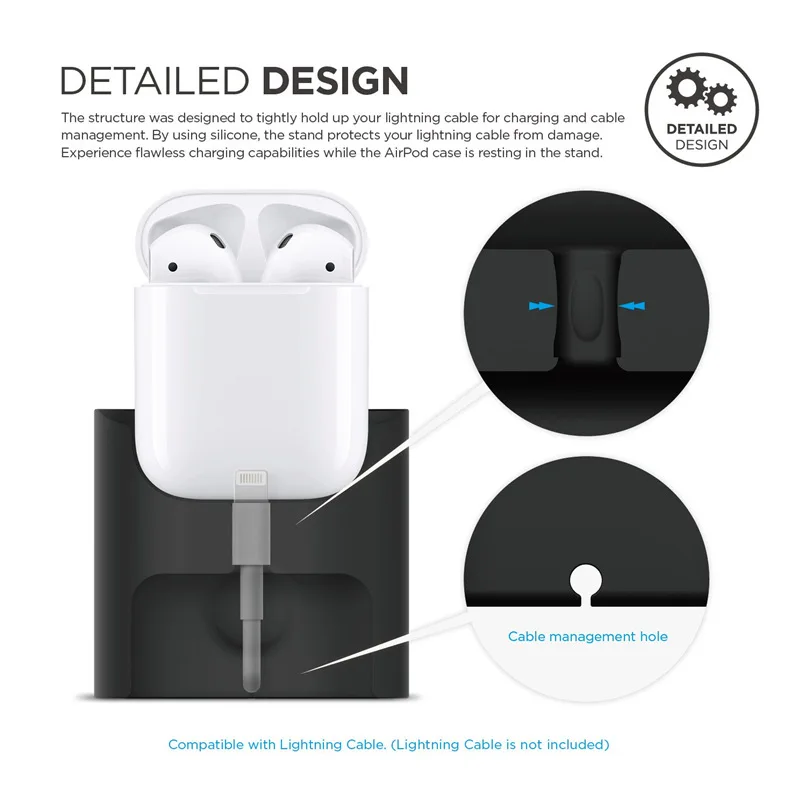 Новые airpods Портативный настольная Зарядная база для AirPods зарядная док-станция