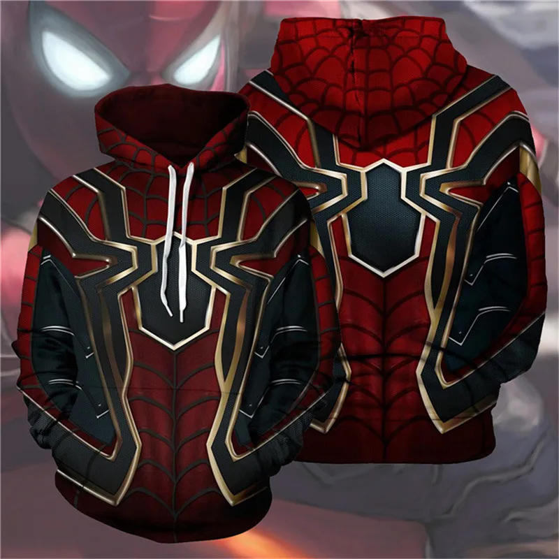 Spiderman2 Рождественский Дэдпул Marvel 3D толстовки мужские уличные хип-хоп теплые толстовки с капюшоном мужская Повседневная Толстовка с символикой Человека-паука мужская одежда - Цвет: Spiderman2