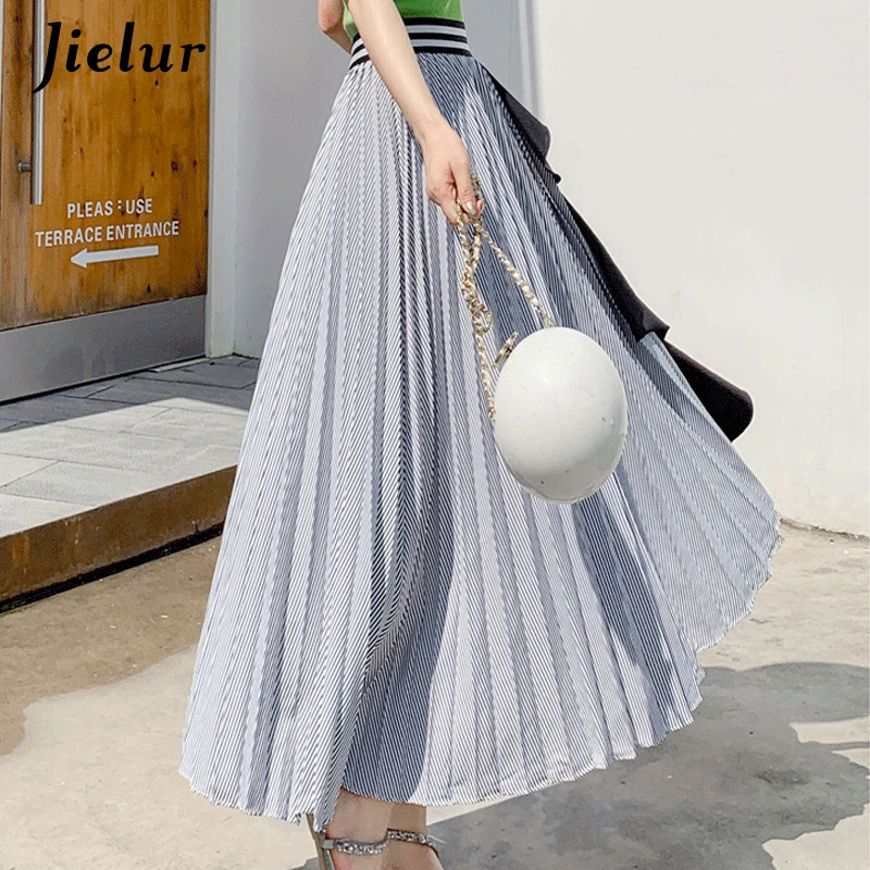 Jielur Лоскутная юбка женская плиссированная Ruffers эластичная Очаровательная летняя
