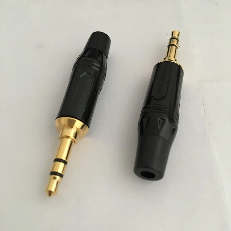 

2pcs/lot Good Quality Golden Plated 3.5mm 3Pole Stereo 3.5mm Jack DIY Earphone Plug