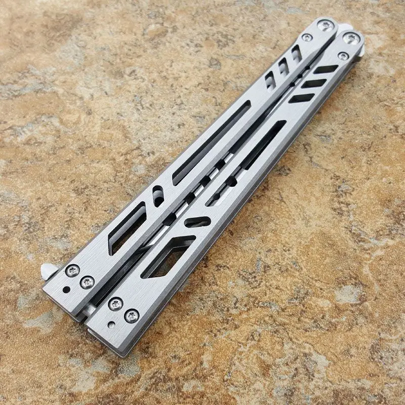 Нож бабочка Barebones тренировочный нож рукоятка из чистой стали 440C лезвие CNC