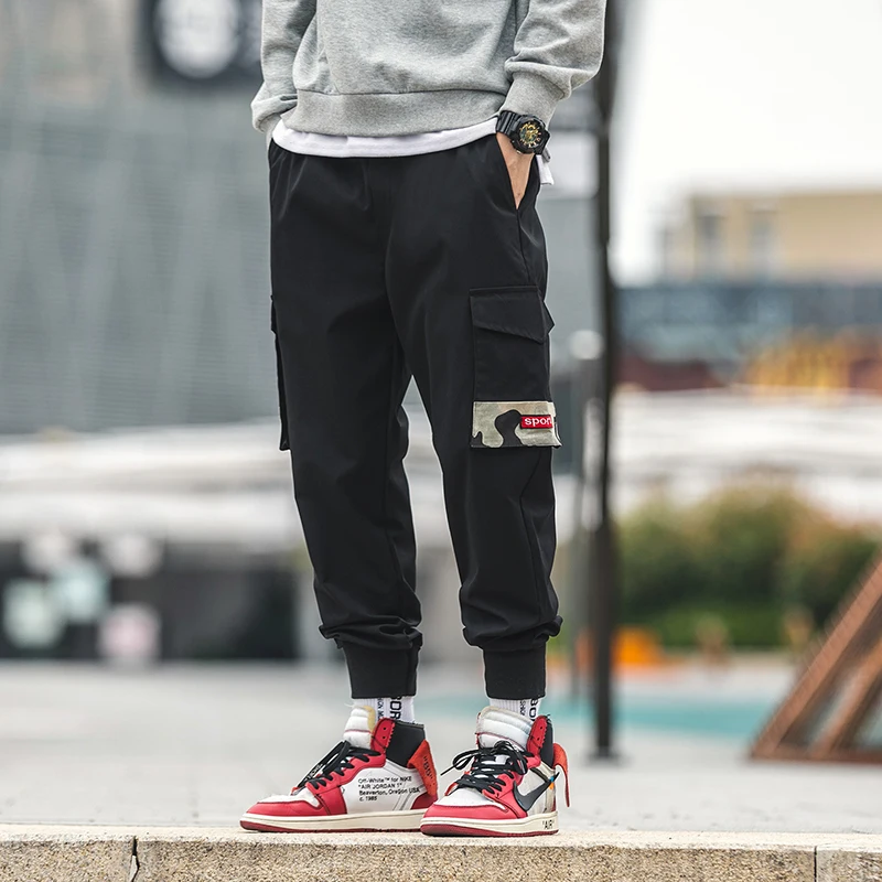 Штаны для бега Мужская хип-хоп мода повседневные мужские штаны уличная одежда