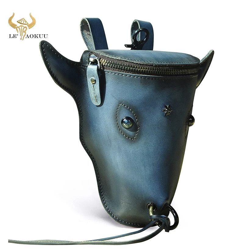 2021 Натуральная кожа Мужская мода синий дорожные сумки ремень Fanny поясная сумка