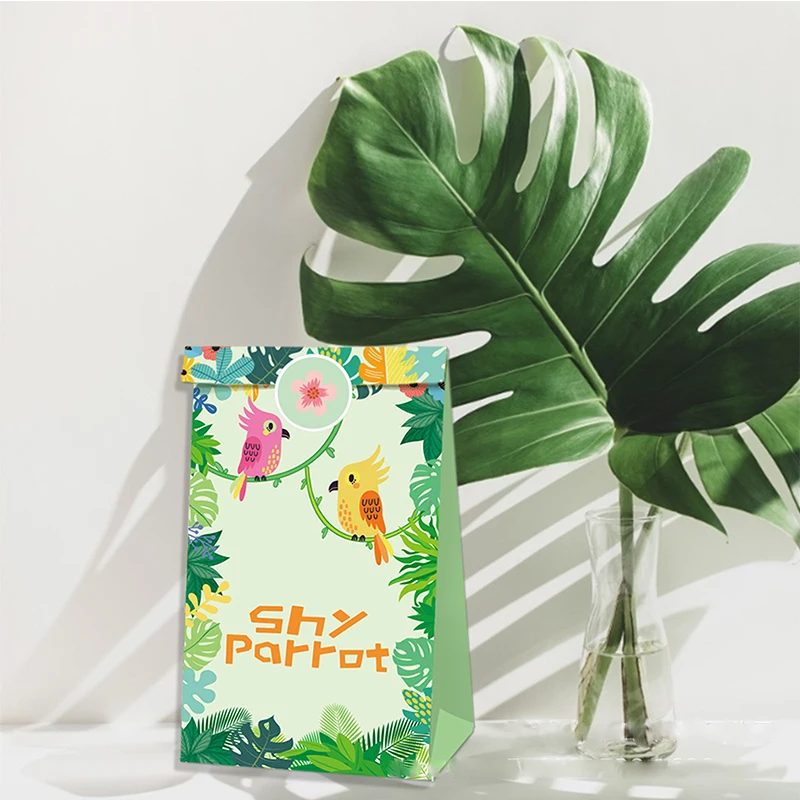 

2021 Woodland Party Gift Bag Pack Kids Favor Jungle Safari Party Candy Bag Lion Gift Bag Wild Animal Forest Theme Parti Decor