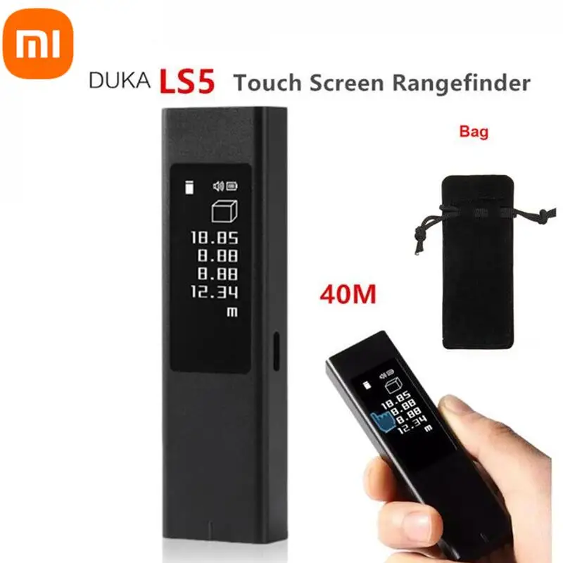 

Xiaomi DUKA LS5 Laser Rangefinder Distance Meter OLED Touch Screen 40M Electronic Digital Ruler Laser Tape Measure Range Finder