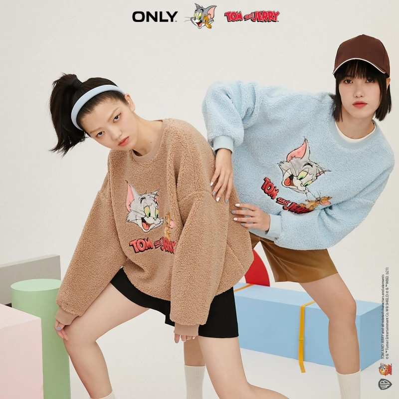

ONLY winter new Tom&Jerry imitation lamb velvet sweater women | 12149R005