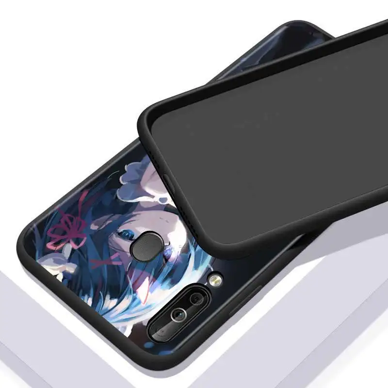 

Cartoon Anime Rem for Huawei P Smart Z S Plus 2020 2019 Nova 5T 5i 5 4e 4 3i 3e 3 2i Phone Case Bright Black Cover