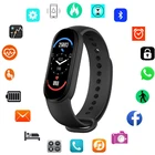 Смарт-часы M6 унисекс, с пульсометром, тонометром, фитнес-трекером, спортивный браслет, для Xiaomi, iOS, 2021