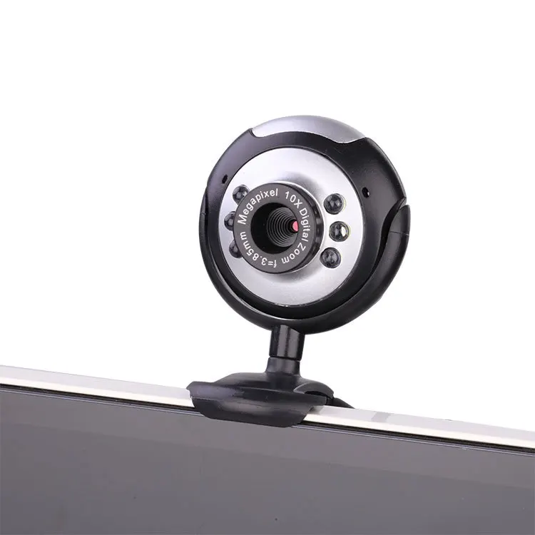 USB веб-камера 6 СВЕТОДИОДНЫЙ Ночник светильник Buit-in Mic Clip Cam Веб-камера для ПК