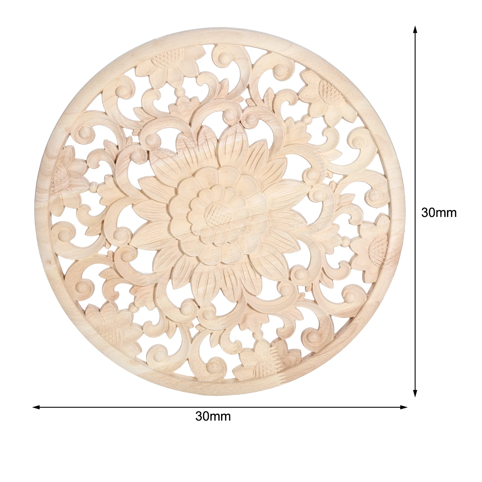 

Деревянная резная аппликация 10/12/15/20/24/30 см