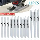 Полотно для сабельной пилы, 12 шт., высокая прочность, для резки дерева, металла, ПВХ труб, 68 дюйма, пильные полотна 6TPI  10TPI  18TPI